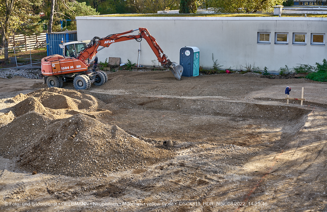 08.11.2022 - Baustelle an der Quiddestraße Haus für Kinder in Neuperlach